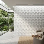 Cerámica Malibu Blanco 25×40 cm instalada en pared