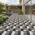 Piso Piedra Garden 45x45 cm instalado en terraza
