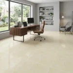 Porcelanato Beige Veta 60x60 cm instalado en oficina
