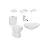 Combo Laguna Blanco de baño con sanitario y accesorios