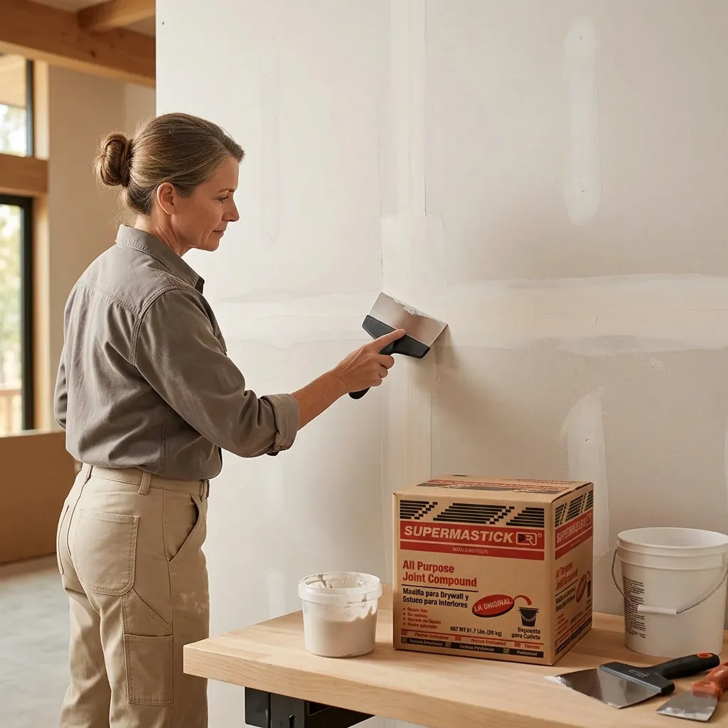 Masilla Supermastick 28 kg para trabajos en drywall y acabados interiores