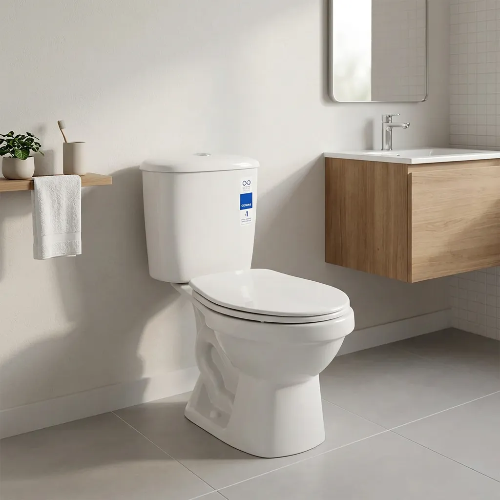 Sanitario Laguna Blanco en baño residencial moderno