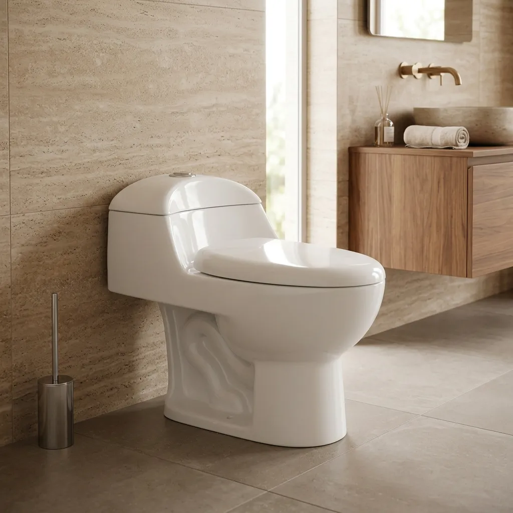 Sanitario Importado Prada Deluxe Blanco en baño moderno