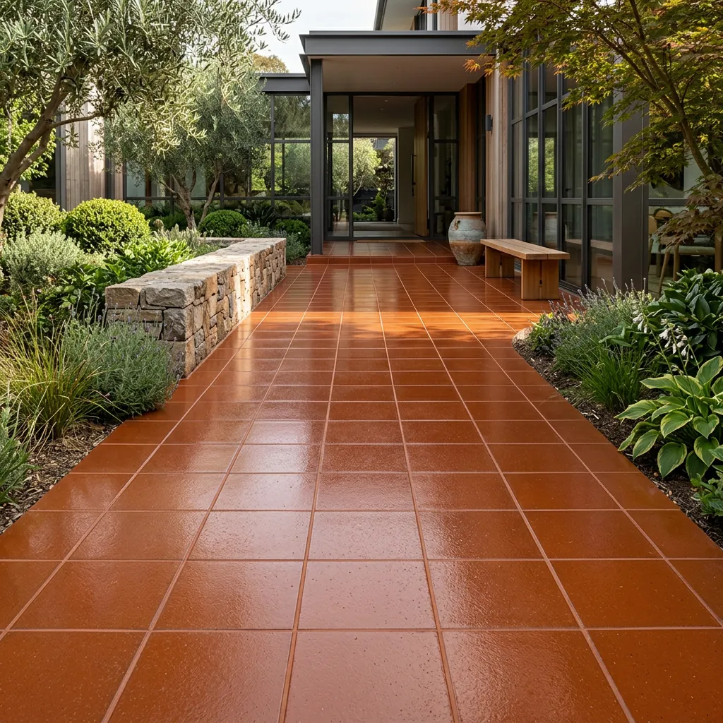 Tablón Cúcuta liso 30x30 en jardín
